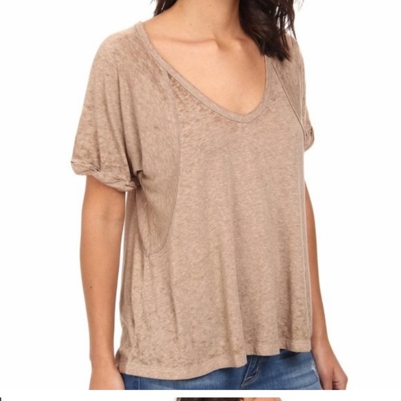 We The Free size small Free Falling Oversized Burnout Tee Preowned casual - Picture 5 of 5